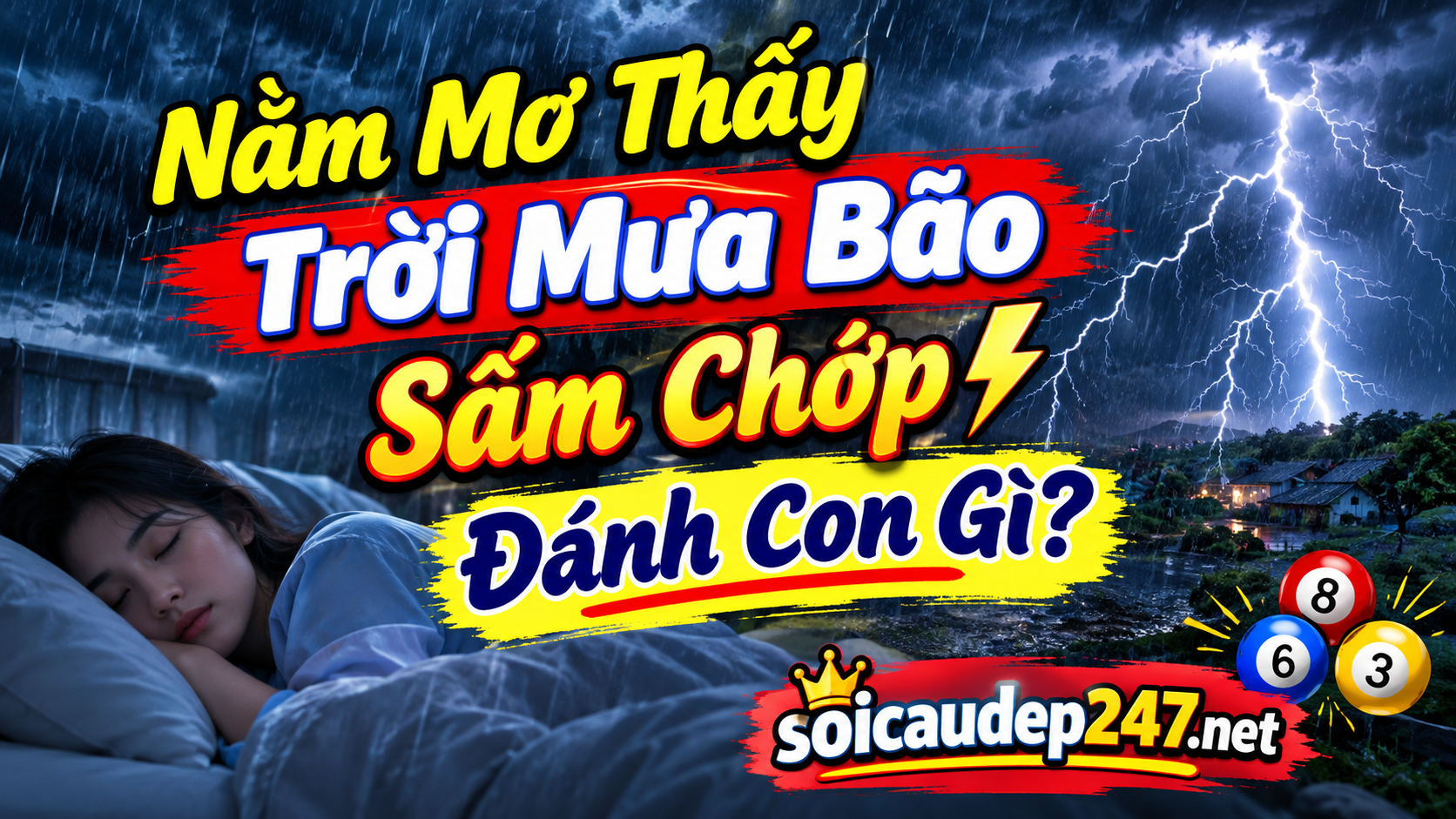 mơ thấy trời mưa bão sấm chớp