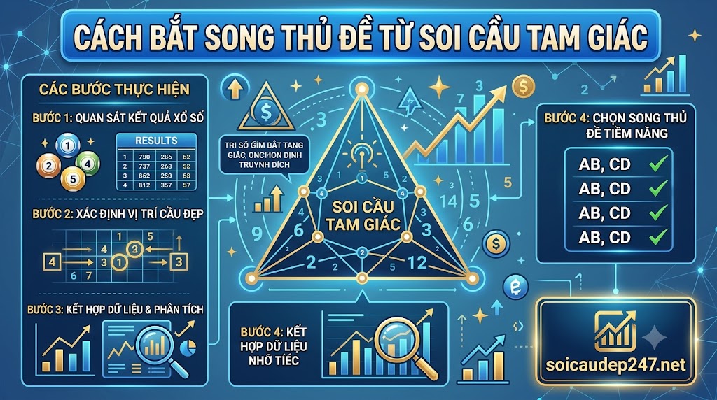 Cách bắt song thủ đề từ soi cầu tam giác
